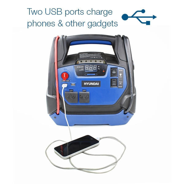 Can charge two devices with USB ports