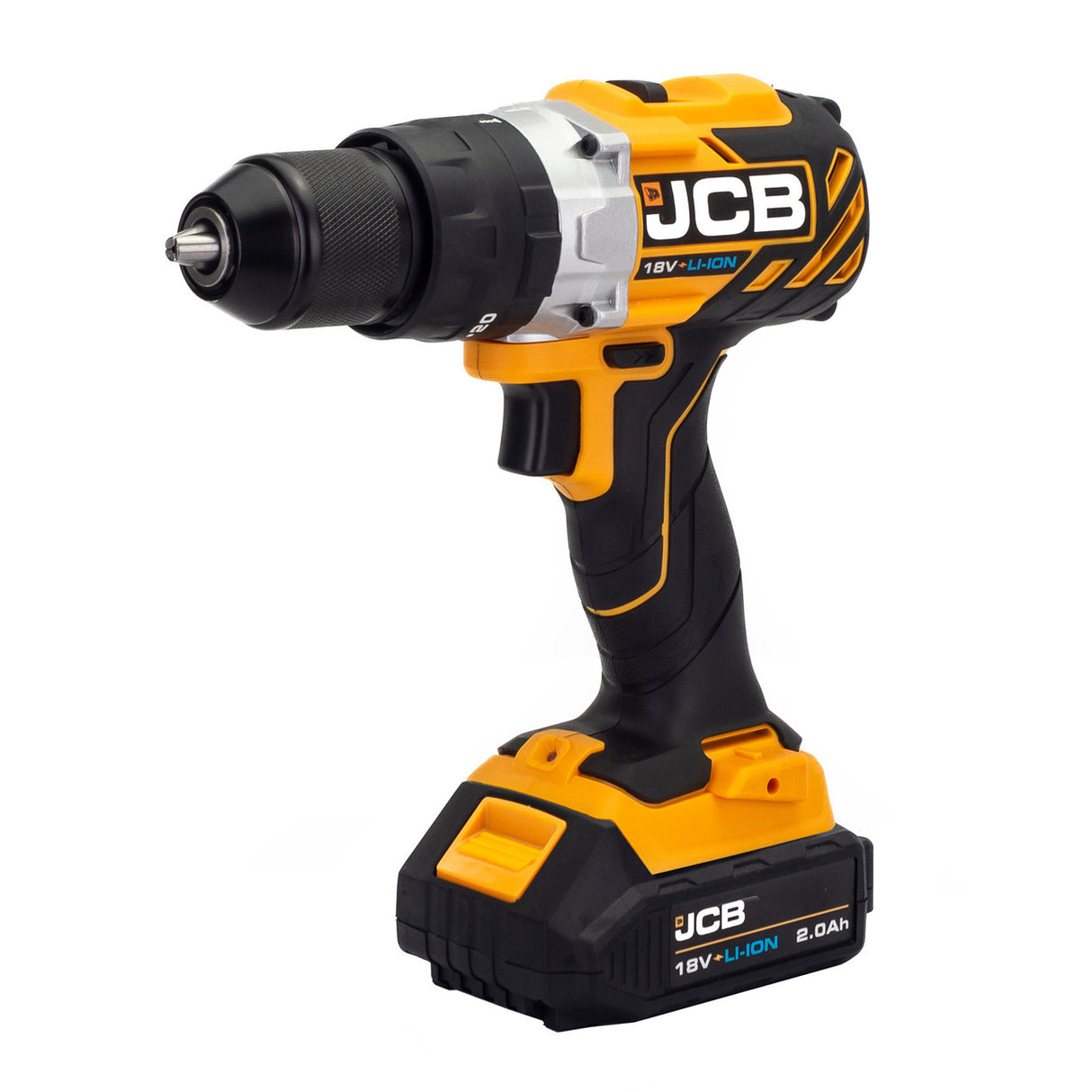 JCB 18V B/L Combi Drill B/L Impact Driver Multi Tool Kit 2x 2.0ah charger in 26" wheeled kit bag | 21-18TPKMT-2
