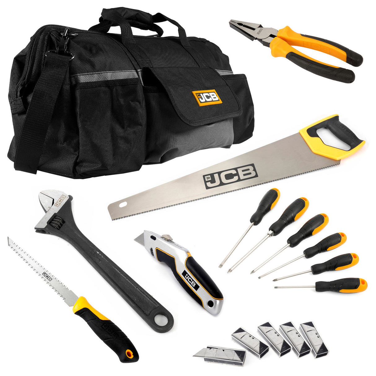 JCB HAND TOOL SET IN 20" KIT BAG | JCB-HTSET-COMP