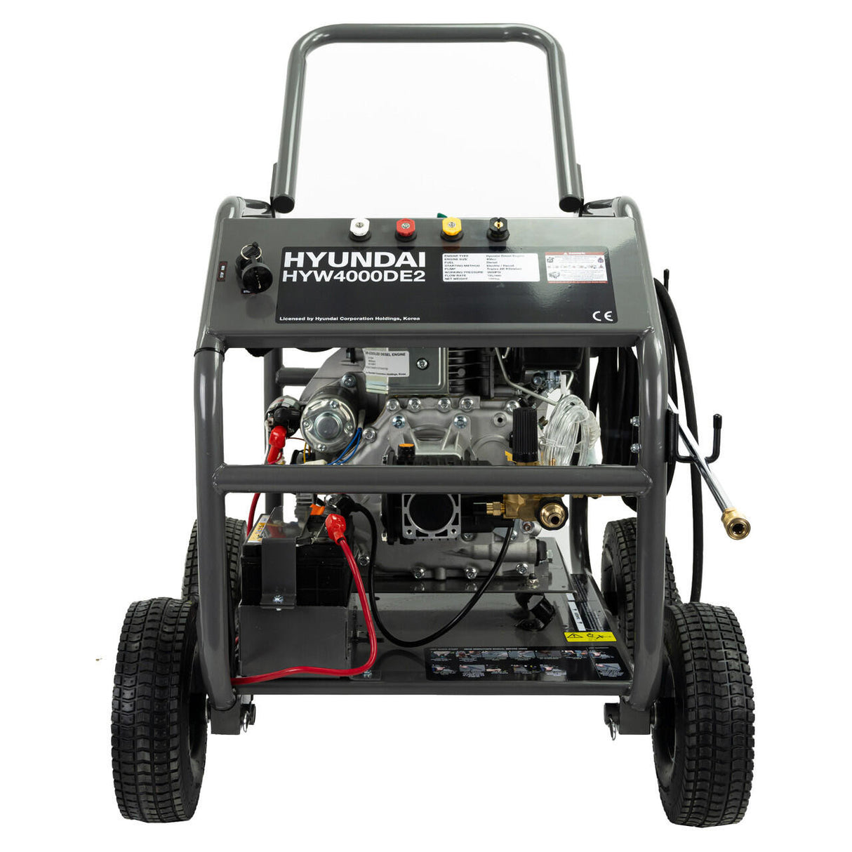Professional 5000psi rated spray gun comes with a selection of 4 ‘quick-release’ interchangeable nozzle tips which change the intensity of the spray depending on the strength of jet wash required.