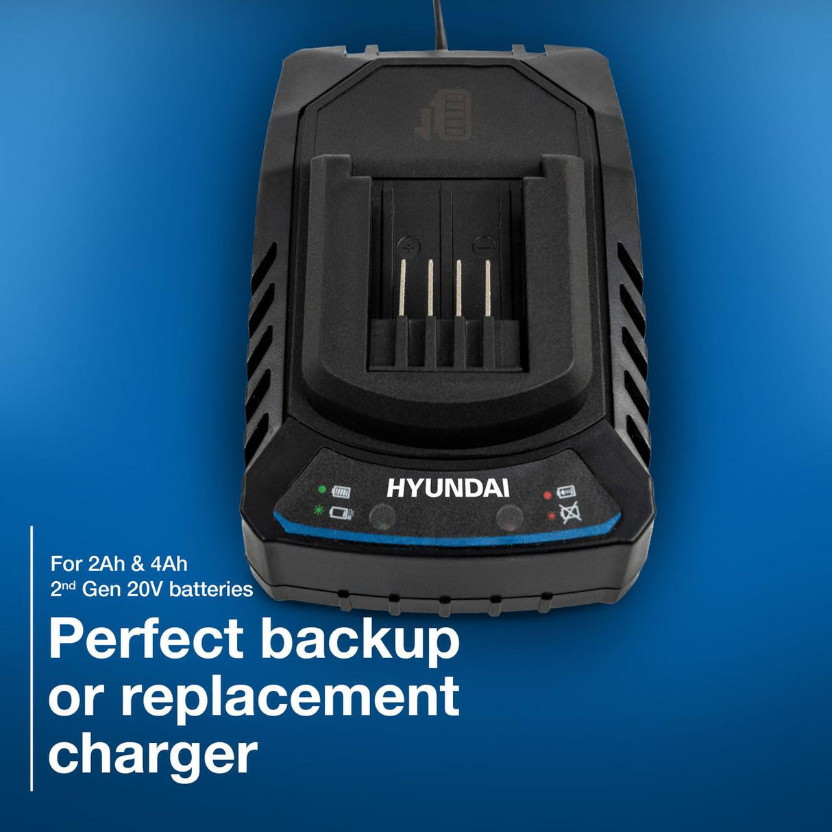 Hyundai 20V 2A Charger for 2nd Generation 20V Garden and Power Tools | C20-2