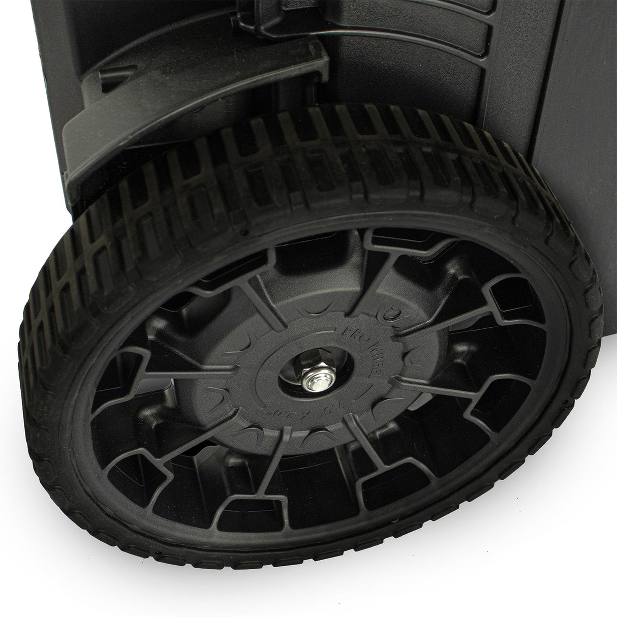 With two large 9” all-terrain wheels