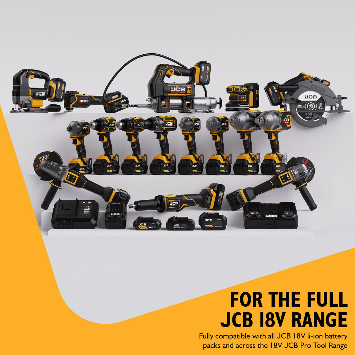 Compatible with the Full JCB 18V Range