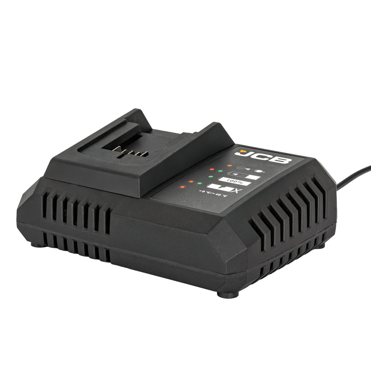 Get back to work faster than ever with the JCB-18FC-9 Professional Super Fast Charger,