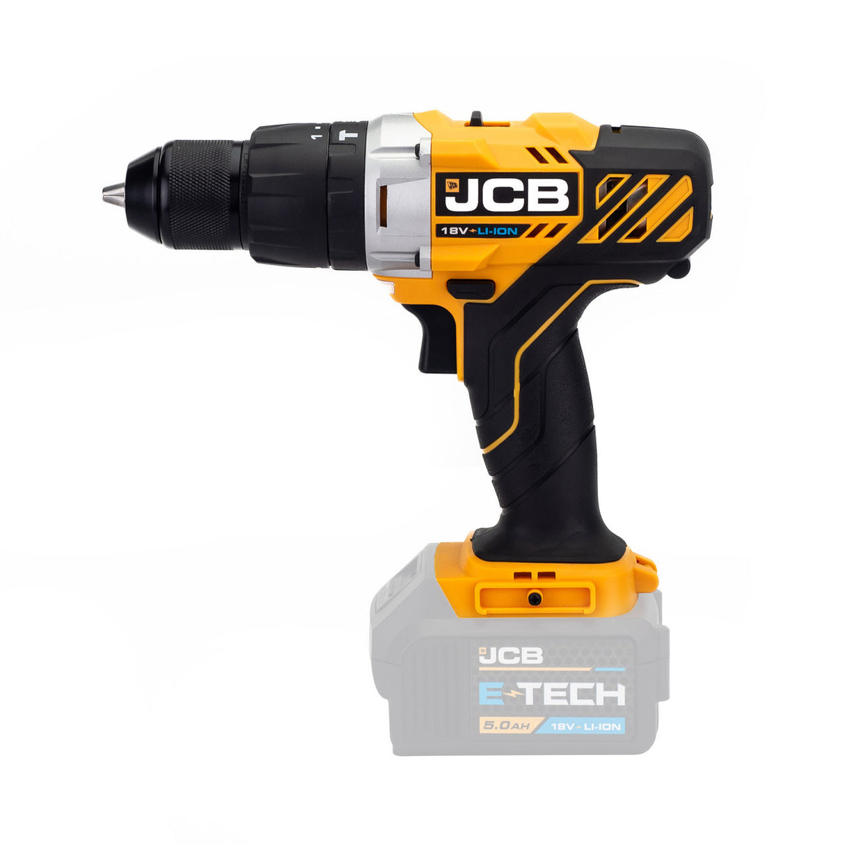 JCB 18V 45Nm Combi Drill, Variable Speed, 2-5Ah Li-ion Battery | 21-18CD-B - Bare Unit + 4.0Ah Battery