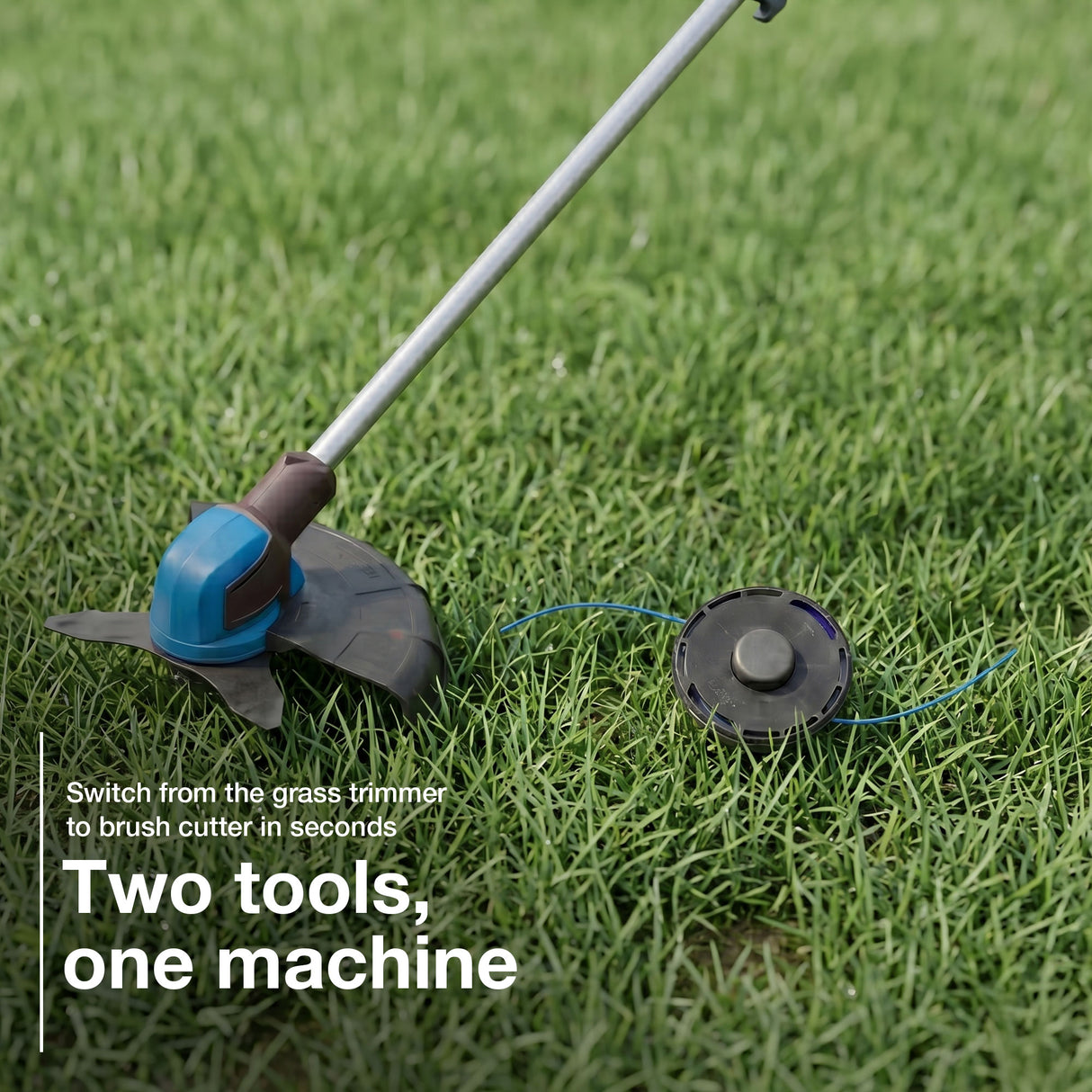 Hyundai 2x20V Brushless 2-in-1 Brush Cutter & String Trimmer, Straight Split Shaft, 3-Speed | HY40CGB26