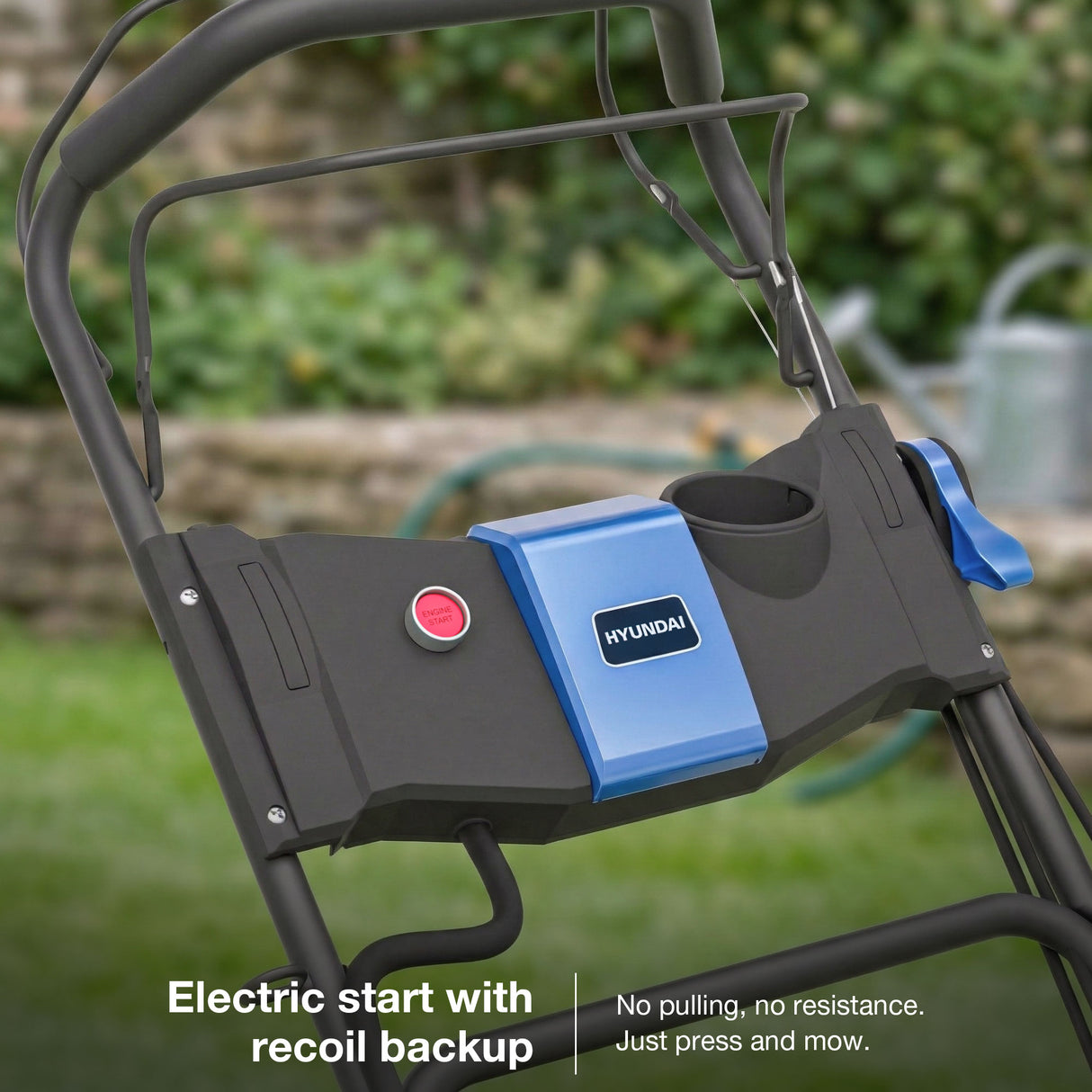 Hyundai 18" / 46cm Self-Propelled Petrol Lawnmower, Electric Start, 139cc | HYM18150SPEX