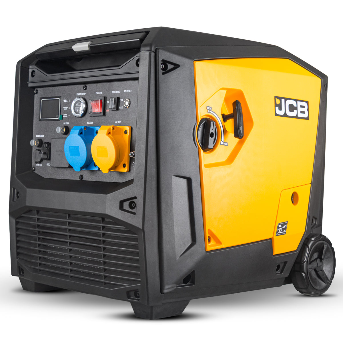 JCB, 7.6kW/3.8kW Dual-Voltage Inverter Generator, Remote Start | JCB-IG8500DVE