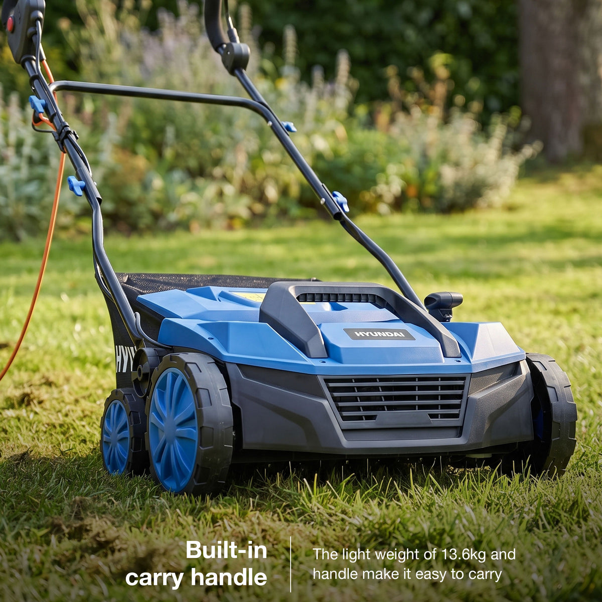 Hyundai 15'' / 38cm Electric Lawn Scarifier Aerator Lawn Rake 1800W 230V | HYSC1800E