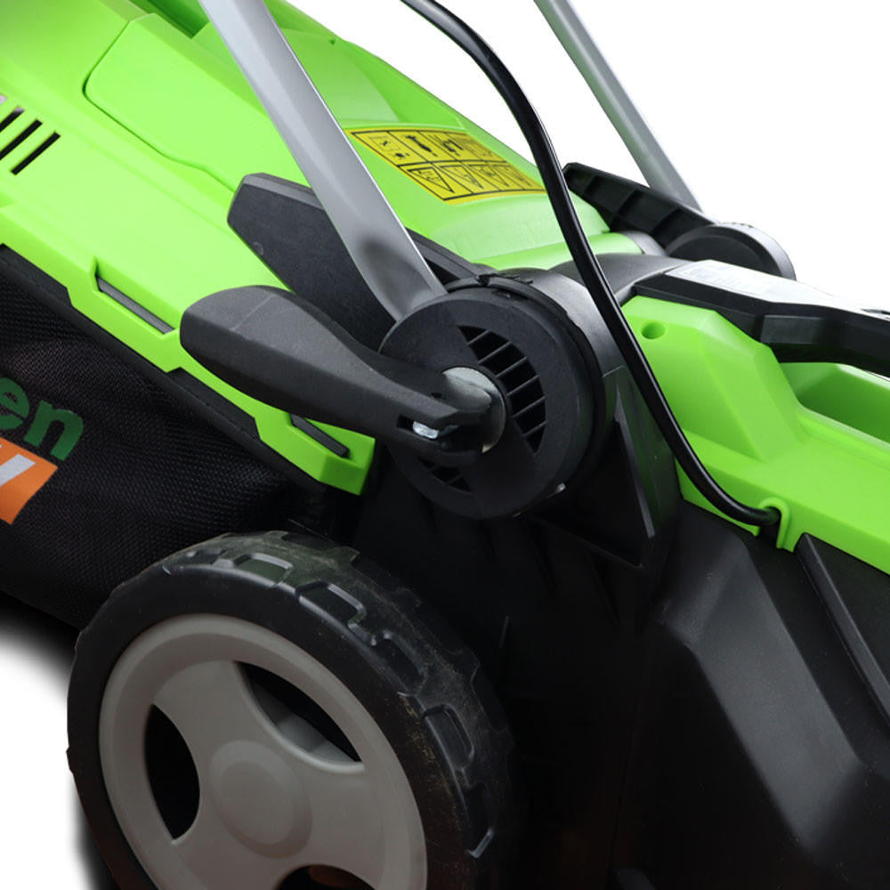 GardenTek 38cm Corded Electric Lawn Mower with Rear Roller 1600w/230v | GT38E