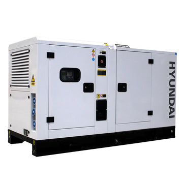 Hyundai 35kW / 45kVA Three Phase 400v / 230v Diesel Generator, 1500rpm Water-cooled Slow Runnning Genset,Silenced Canopy | DHY45KSE