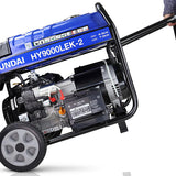 Open frame petrol generator on wheels