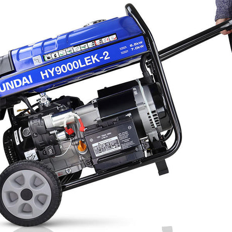 Open frame petrol generator on wheels