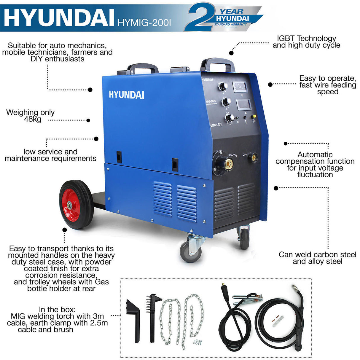 200Amp MIG Welder Hyundai Welder