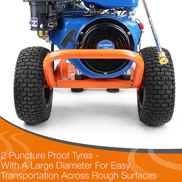 P1 4200psi 290bar Petrol Pressure Washer, Hyundai 14hp Engine, Triplex Annovi Reverberi Pump, 15L/min Flow Rate | P4200PWT