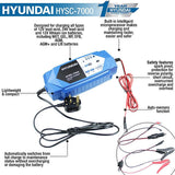 Hyundai HYSC-7000 SMART Battery Charger 12V/24V Features