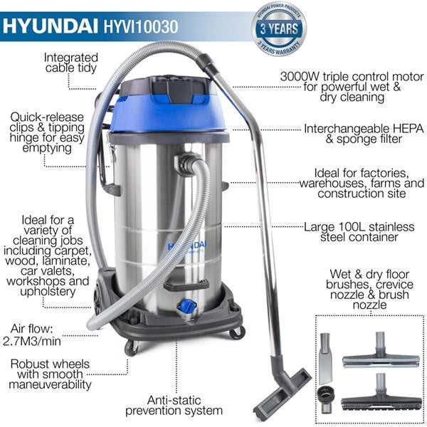 3 IN 1 Wet & Dry Electric HEPA Filtration Vacuum Cleaner