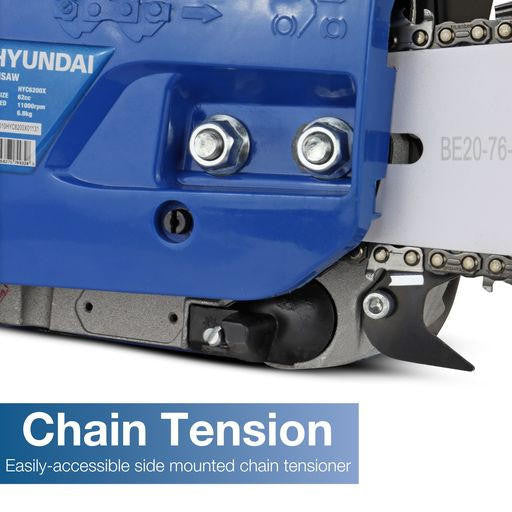 Chain tension - Easy accessible side mounted chain tensioner