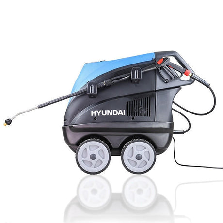 Hot pressure washer cuts through grease and grime
