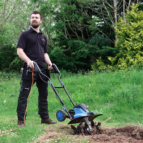 Tiller In Use