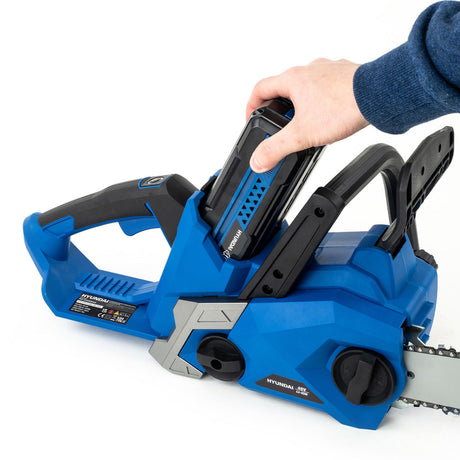 Holding Chainsaw