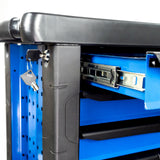 Hyundai 175 Piece 7 Drawer Castor Mounted Roller Tool Chest Cabinet | corner view