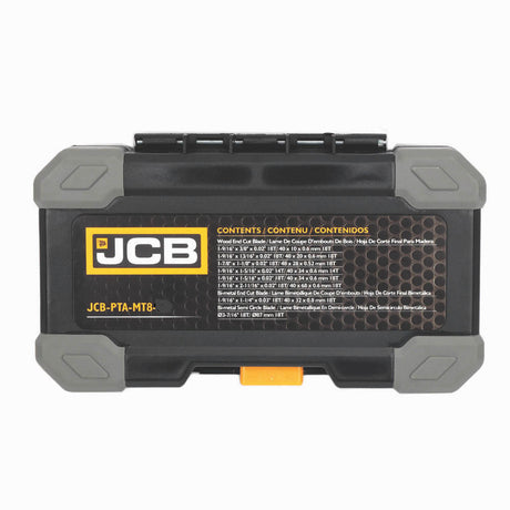 back of storage case showing content list