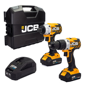 JCB 18V Brushless Impact Twinpack 2.0Ah in W-Boxx 136 | 21-18BL-TPK-2