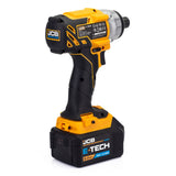 JCB 18V B/L Combi Drill B/L Impact Driver Multi Tool Kit 2x 5.0ah super fast charger in 26" wheeled kit bag | 21-18TPKMT-5