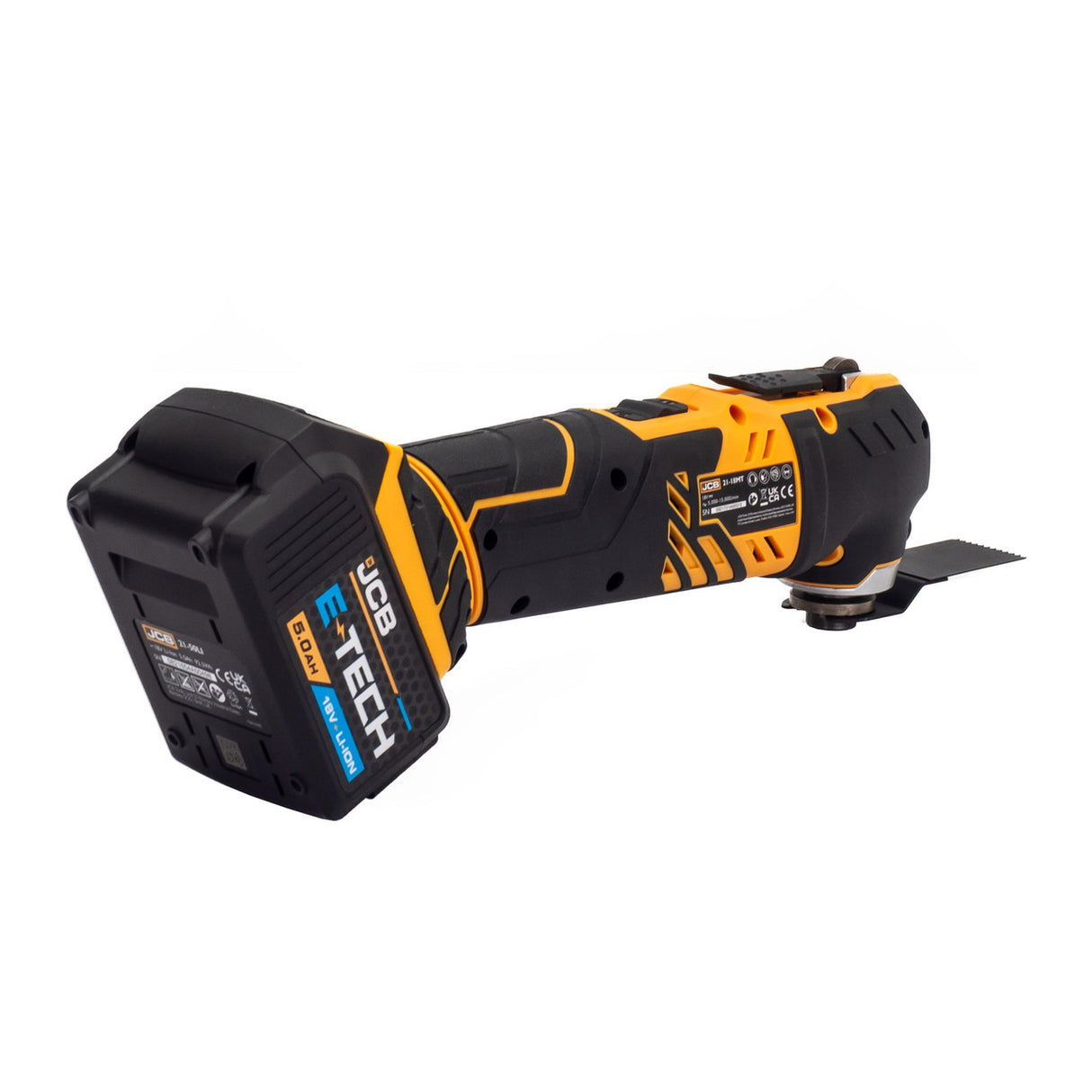 JCB 18V B/L Combi Drill B/L Impact Driver Multi Tool Kit 2x 5.0ah super fast charger in 26" wheeled kit bag | 21-18TPKMT-5