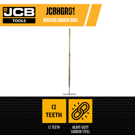Key Features of the JCB Heritage Garden Rake | JCBHGR01