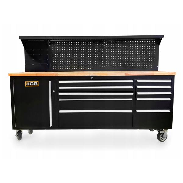 The cabinet also includes 12 plastic bins and 13 hooks in various shapes and sizes, providing versatile storage options tailored to the user's needs.