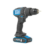 Hyundai 20V Cordless Hammer Drill 60Nm and Angle Grinder 115mm Brushless Kit, inc. 2.0Ah and 4.0Ah Li-ion Battery and 2A Charger  | S02-FTB