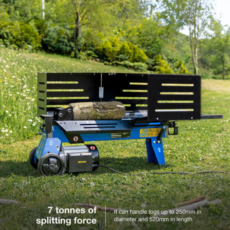 7 Tonnes of Splitting  Force  - Handles logs of up to 250mm in diameter and 520mm in length