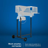 Work smarter not harder - Stand raises the splitter for a more comfortable experience