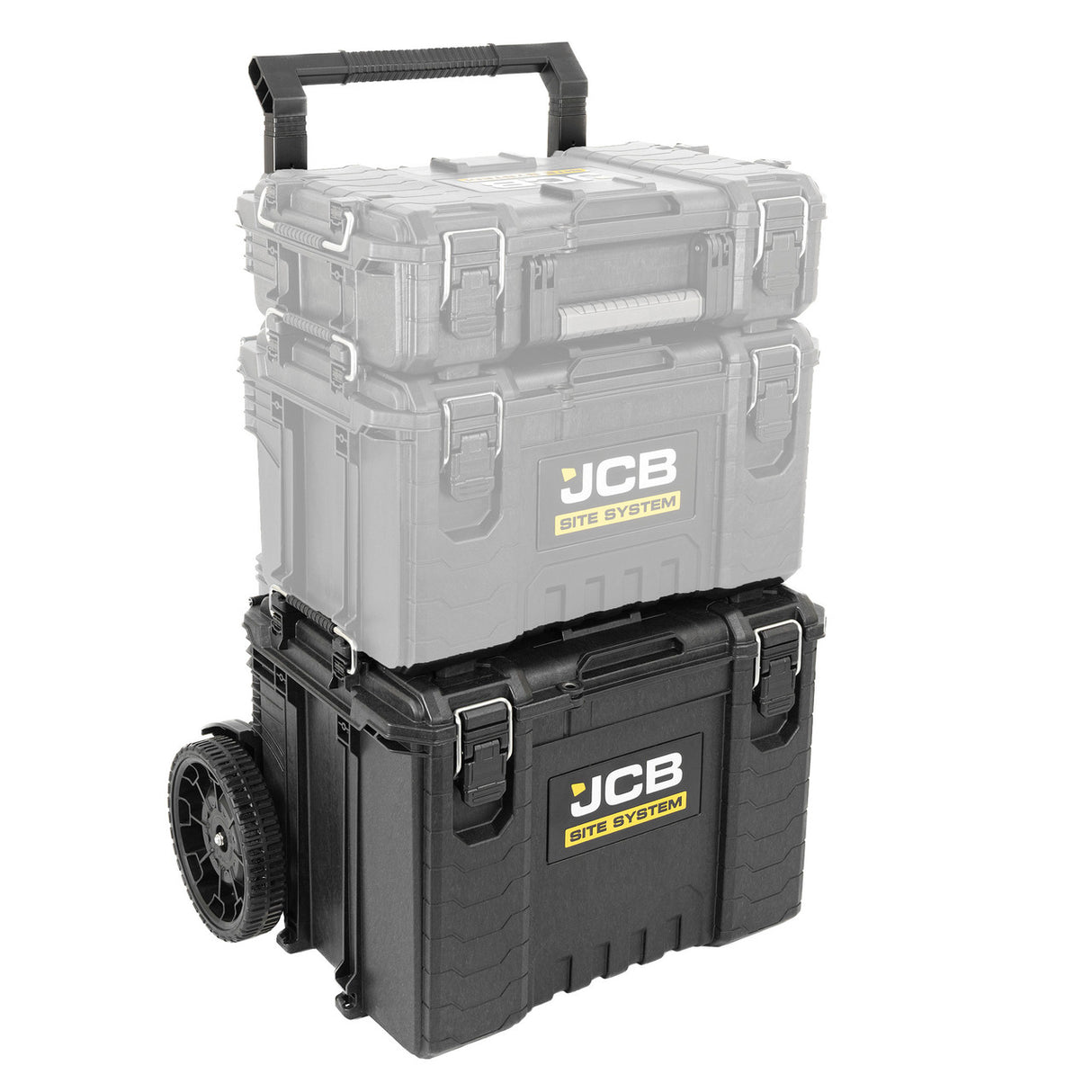 JCB Site System Rolling Tool Storage Base Box, 9'' Wheels, 57.5L / 72kg Capacity | JCB-SITESYS-C