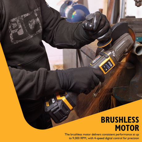 Brushless Motor - the brushless motor delivers consistent performance at up to 9,000RPM, with 4-speed digital control  for precision control 