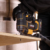 JCB Pro 18V Jigsaw, 135mm Cut, Brushless Motor, 4-Stage Pendulum Action (Bare Tool) | JCB-18PJS-DG