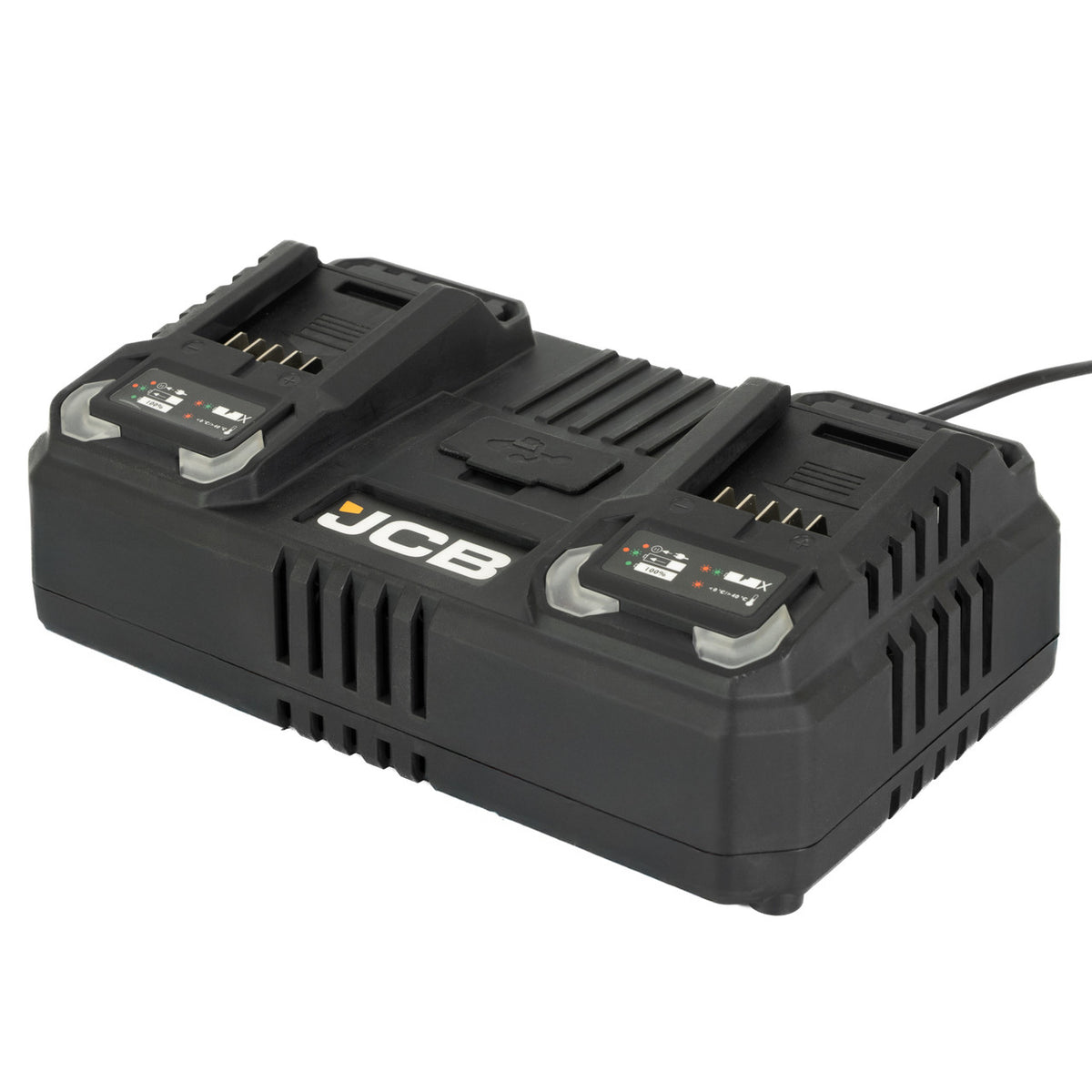 JCB Pro 18V 5-Piece Pro Kit, Combi Drill (160Nm), Impact Driver (230Nm), Circular Saw (185mm), Angle Grinder (115mm), Jigsaw, 2x2Ah & 2x5Ah Batteries, Dual 4.5A Fast Charger & Soft Tool Bag | JCB-18PKIT-8