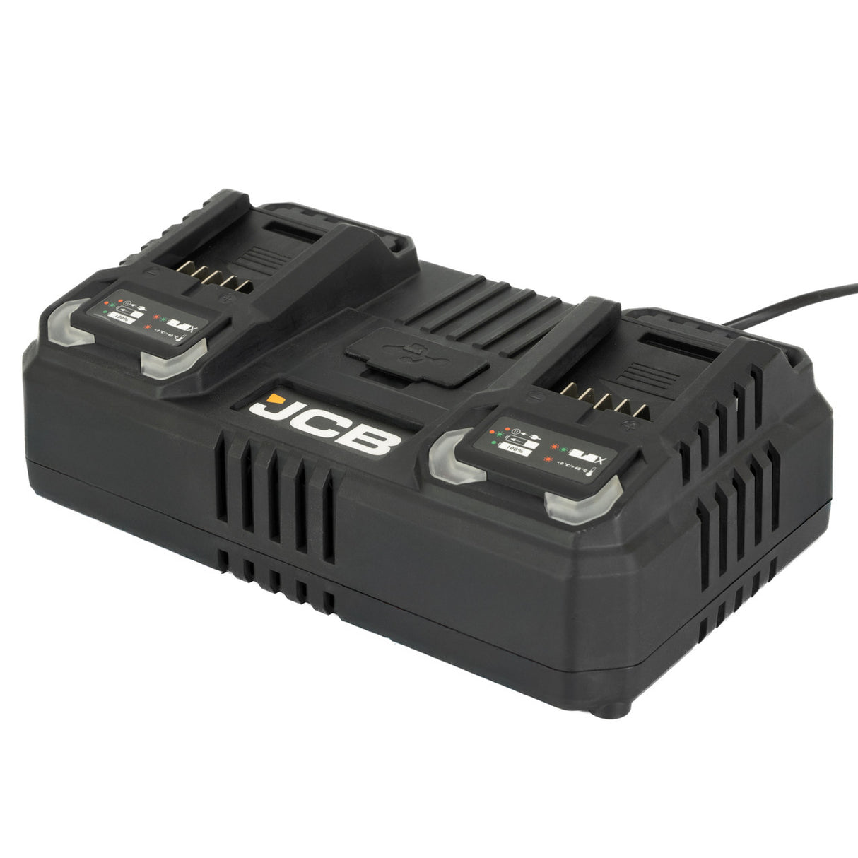 JCB Pro 18V 5-Piece Pro Kit, Combi Drill (160Nm), Impact Driver (230Nm), Circular Saw (185mm), Angle Grinder (115mm), Jigsaw, 2x2Ah & 2x5Ah Batteries, Dual 4.5A Fast Charger & Soft Tool Bag | JCB-18PKIT-8