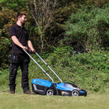Hyundai 12.6'' / 32cm 40V Cordless Lawnmower Rear Roller 2.5Ah Li-Ion Battery Powered | HYM40LI330P