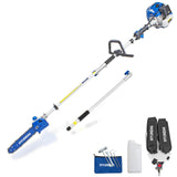 Hyundai 52cc Petrol Pole Saw Pruner ChainsaGTW220each 260mm Cutting Width & Folding Trolley on Wheels, Garden Trolley 100kg | HYPS5200X+GTW220