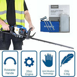 Hyundai 26cc 600mm Petrol Hedge Trimmer Cutter, Easy-Start & Lightweight 2-stroke & Folding Trolley on Wheels, Garden Trolley 100kg | HYHT2600X+GTW220