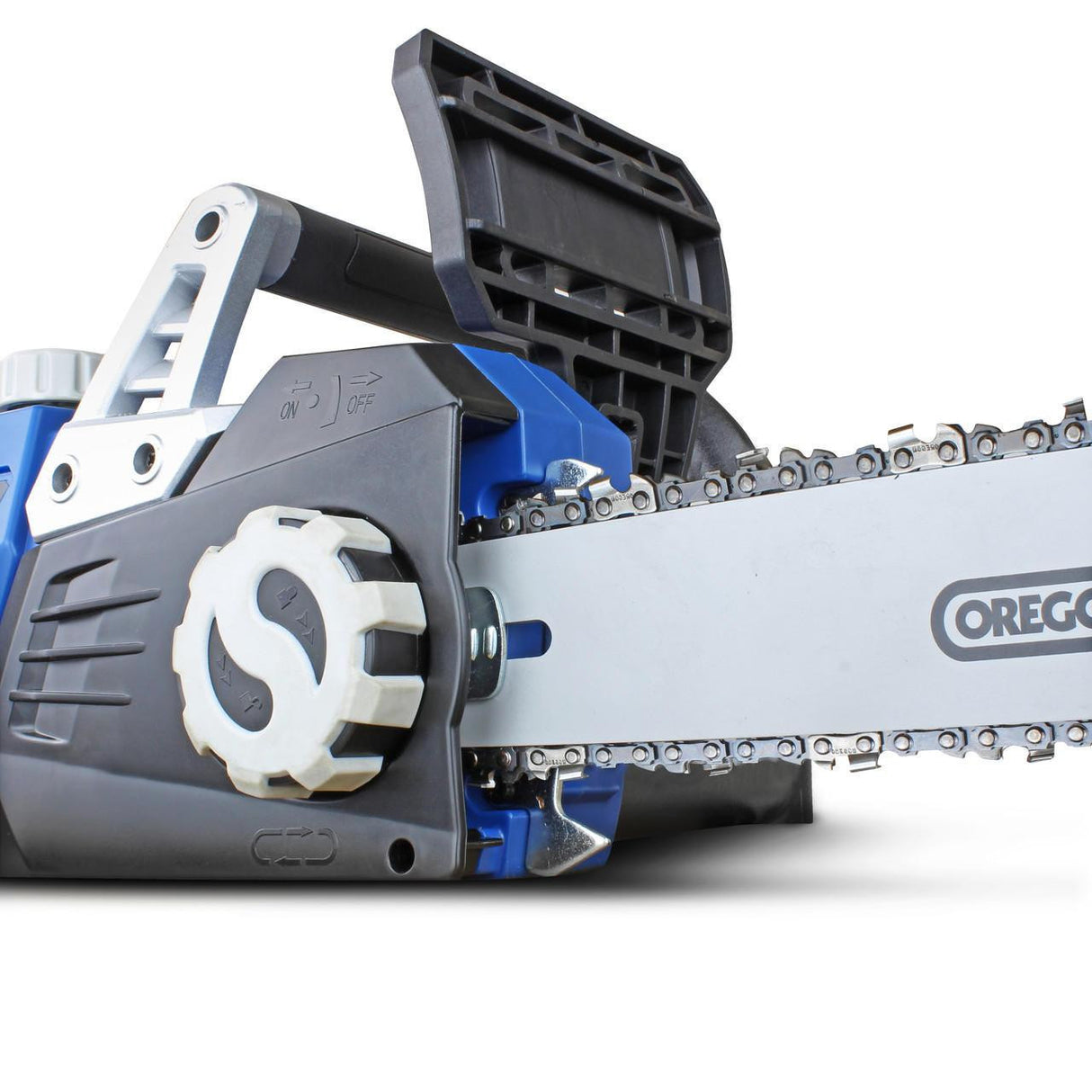 Hyundai 16" 40cm Electric Chainsaw 2400W 230V & Garden Trolley on Wheels, 100kg Load with Brakes | HYC2400E+GTW260
