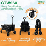 Hyundai 16" 40cm Electric Chainsaw 2400W 230V & Garden Trolley on Wheels, 100kg Load with Brakes | HYC2400E+GTW260
