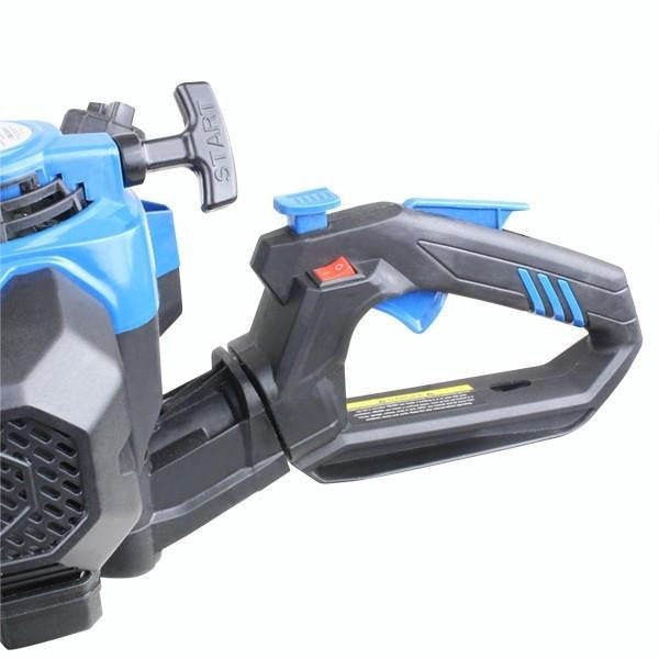 Hyundai 26cc 600mm Petrol Hedge Trimmer Cutter, Easy-Start & Lightweight 2-stroke & Garden Trolley on Wheels, 100kg Load with Brakes | HYHT2600X+GTW260