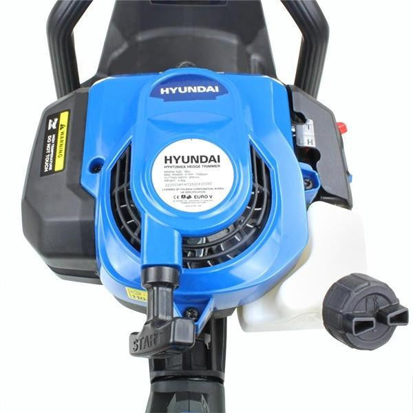 Hyundai 26cc 600mm Petrol Hedge Trimmer Cutter, Easy-Start & Lightweight 2-stroke & Garden Trolley on Wheels, 100kg Load with Brakes | HYHT2600X+GTW260