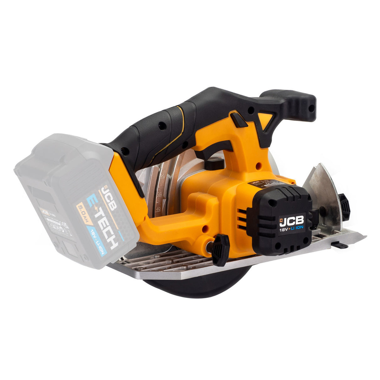JCB 18V Cordless Circular Saw 165mm 6.5" Li-Ion Battery 2-5.0Ah | 21-18CS-B - Bare Unit + 4.0Ah Battery