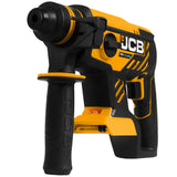 JCB 18V 1.7J Brushless SDS Rotary Compact Hammer Drill, 2-5Ah Li-ion Battery, 4x SDS Bits, Keyless and SDS Plus Chuck | 21-18BLRH-B - Bare Unit + 2.0Ah Battery