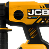 JCB 18V 1.7J Brushless SDS Rotary Compact Hammer Drill, 2-5Ah Li-ion Battery, 4x SDS Bits, Keyless and SDS Plus Chuck | 21-18BLRH-B - Bare Unit + 2.0Ah Battery